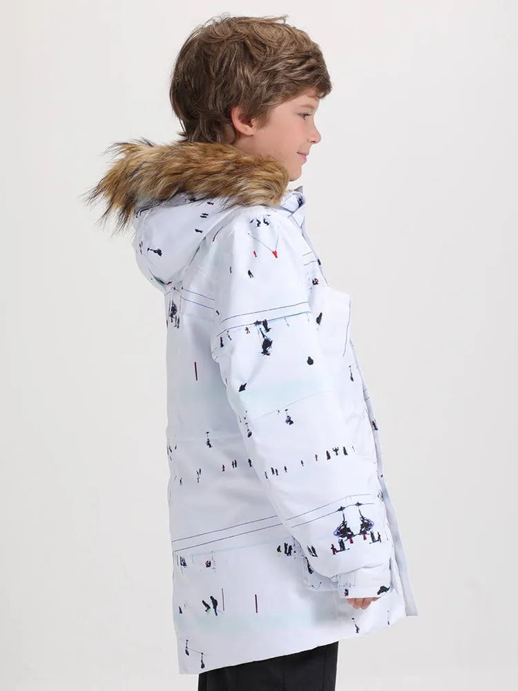 Kid's White Ski Snowboard Jacket