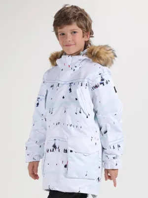 Kid's White Ski Snowboard Jacket
