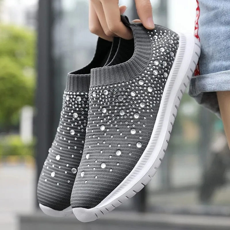 Knitted Slip On Trainers