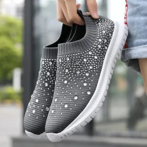 Knitted Slip On Trainers