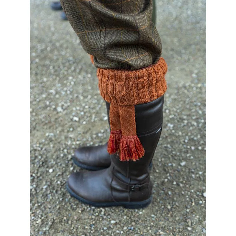 Laksen Merino Garter Ties - Mandarin