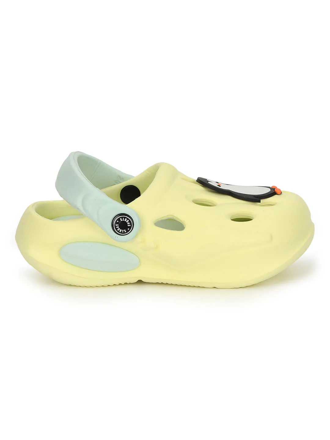 Lime Green Stylish Slip-On Clogs For Kids-Unisex (TC-LCLOG4-LIMGRN)