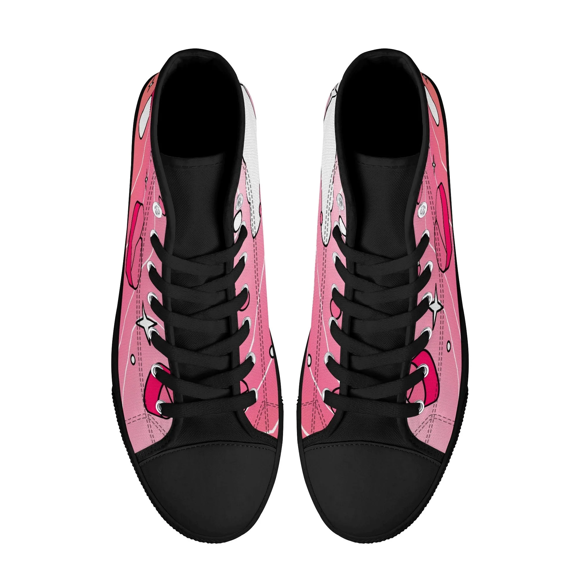 Love Is A Drug Mens High Top Canvas Shoes