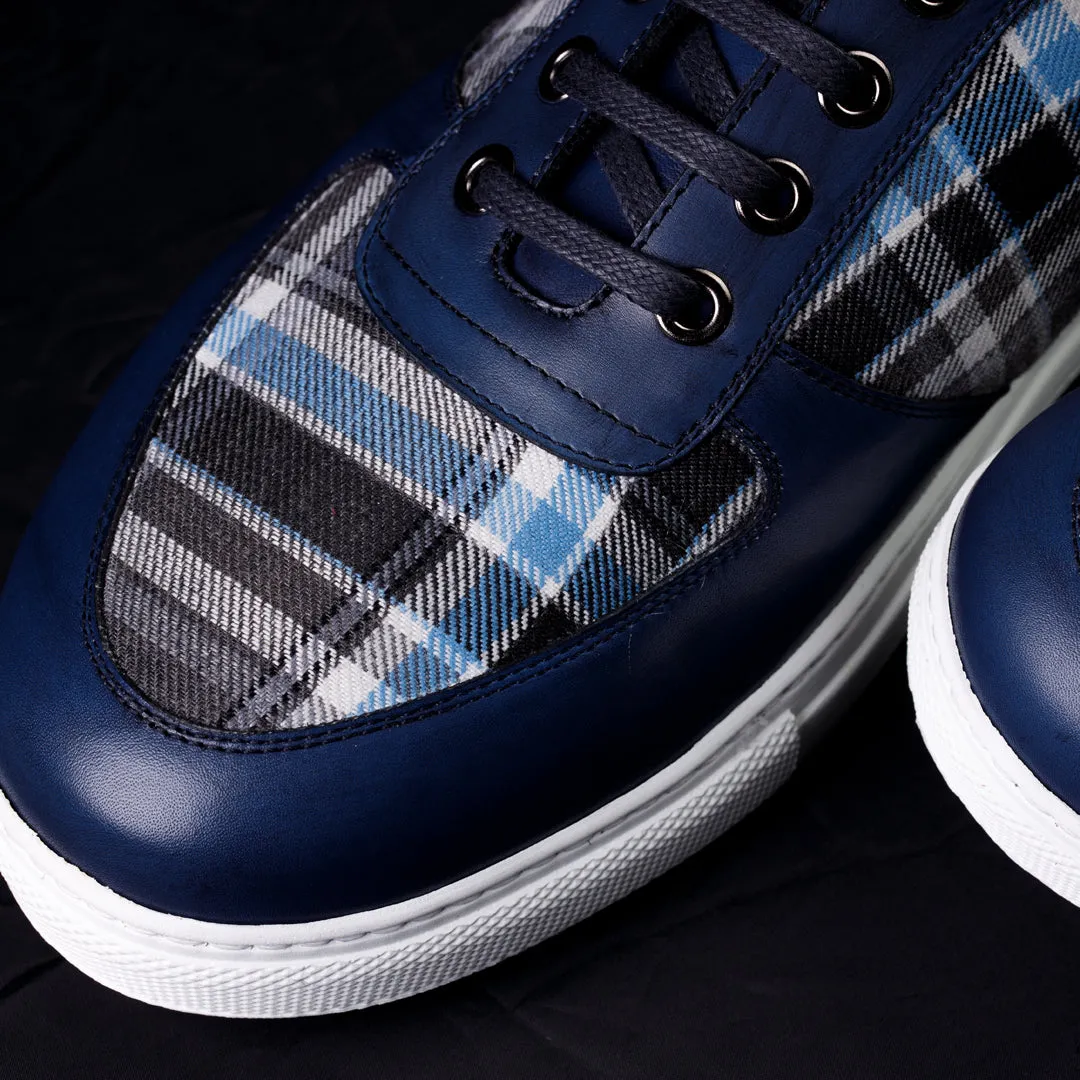Low Top Sneakers - Leather & Fabric