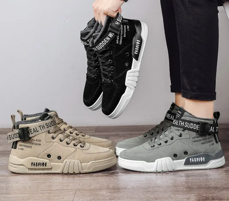 M2k Trends Affordable Men's Outdoor High-Top Sneakers