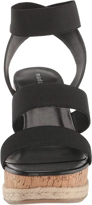 Madden Girl Maranda Stretch Ankle-Strap Wedge Sandals  Color Black Size 9.5M
