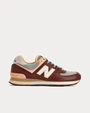 MADE in UK 576 Bitter Chocolate / Puritan Gray / Sheepskin Low Top Sneakers