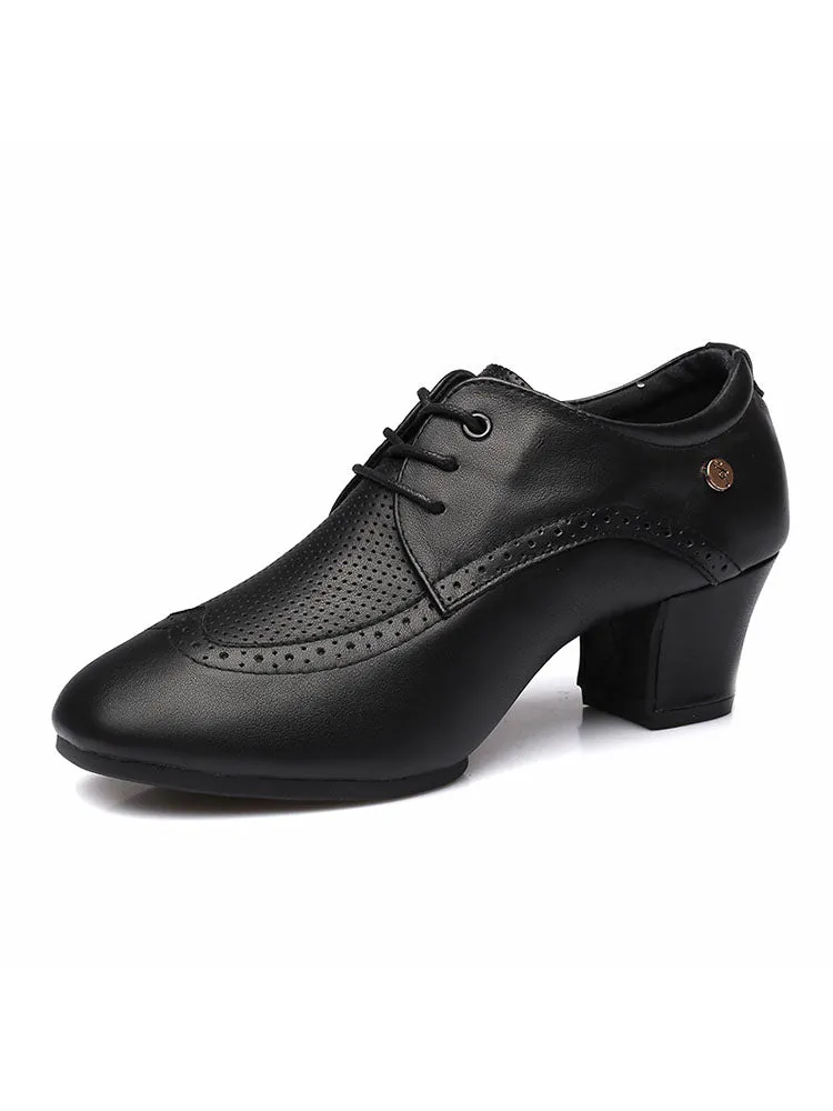 Mid Heel Breathable Outdoor Latin Dance Shoes with Air Holes