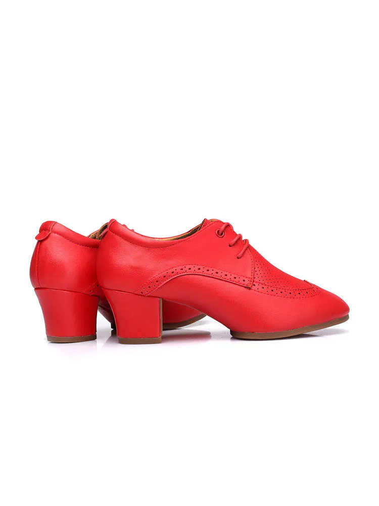 Mid Heel Breathable Outdoor Latin Dance Shoes with Air Holes