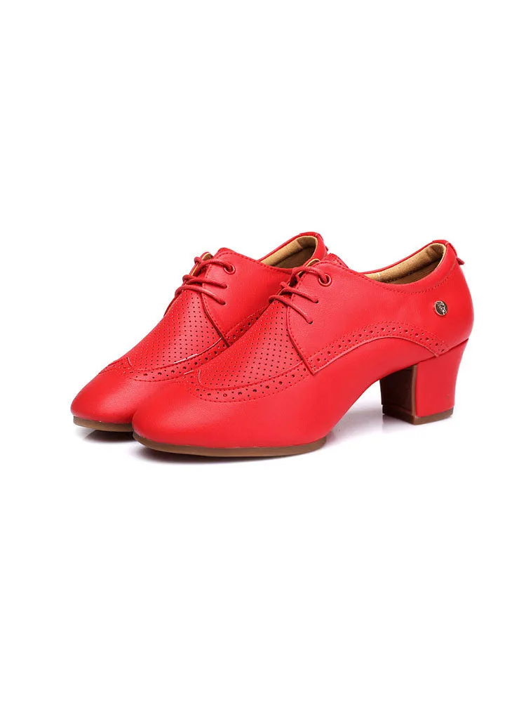 Mid Heel Breathable Outdoor Latin Dance Shoes with Air Holes