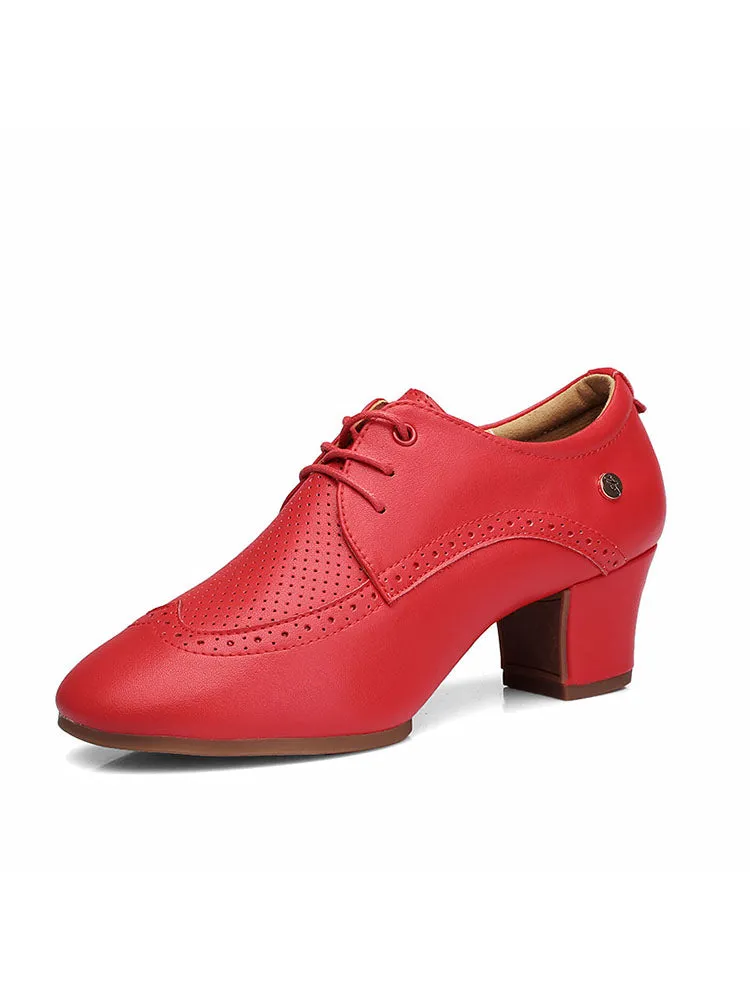 Mid Heel Breathable Outdoor Latin Dance Shoes with Air Holes