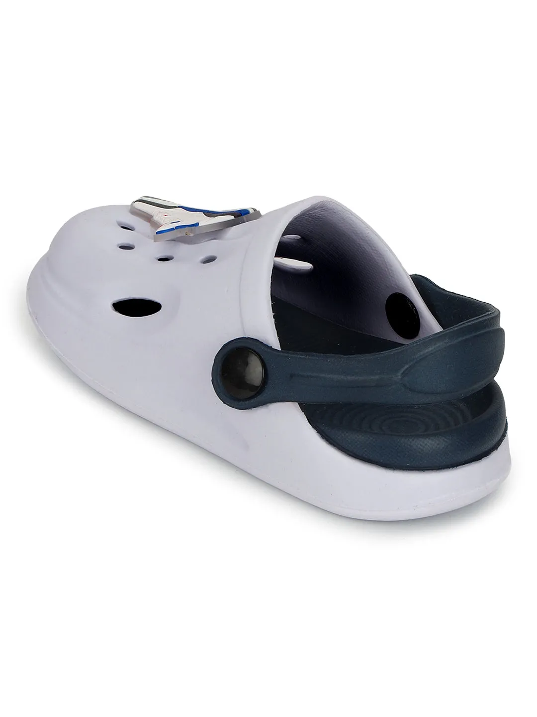 Navy Blue Stylish Slip-On Clogs For Kids-Unisex (TC-LCLOG2-NVYBLU)