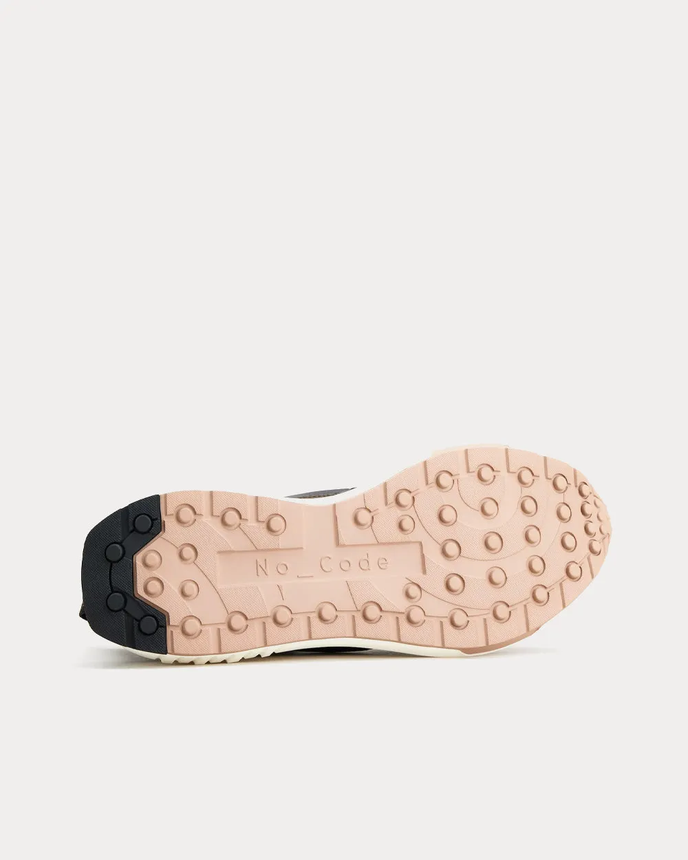 No_Code J in Technical Fabric & Leather Black / Brown Mid Top Sneakers