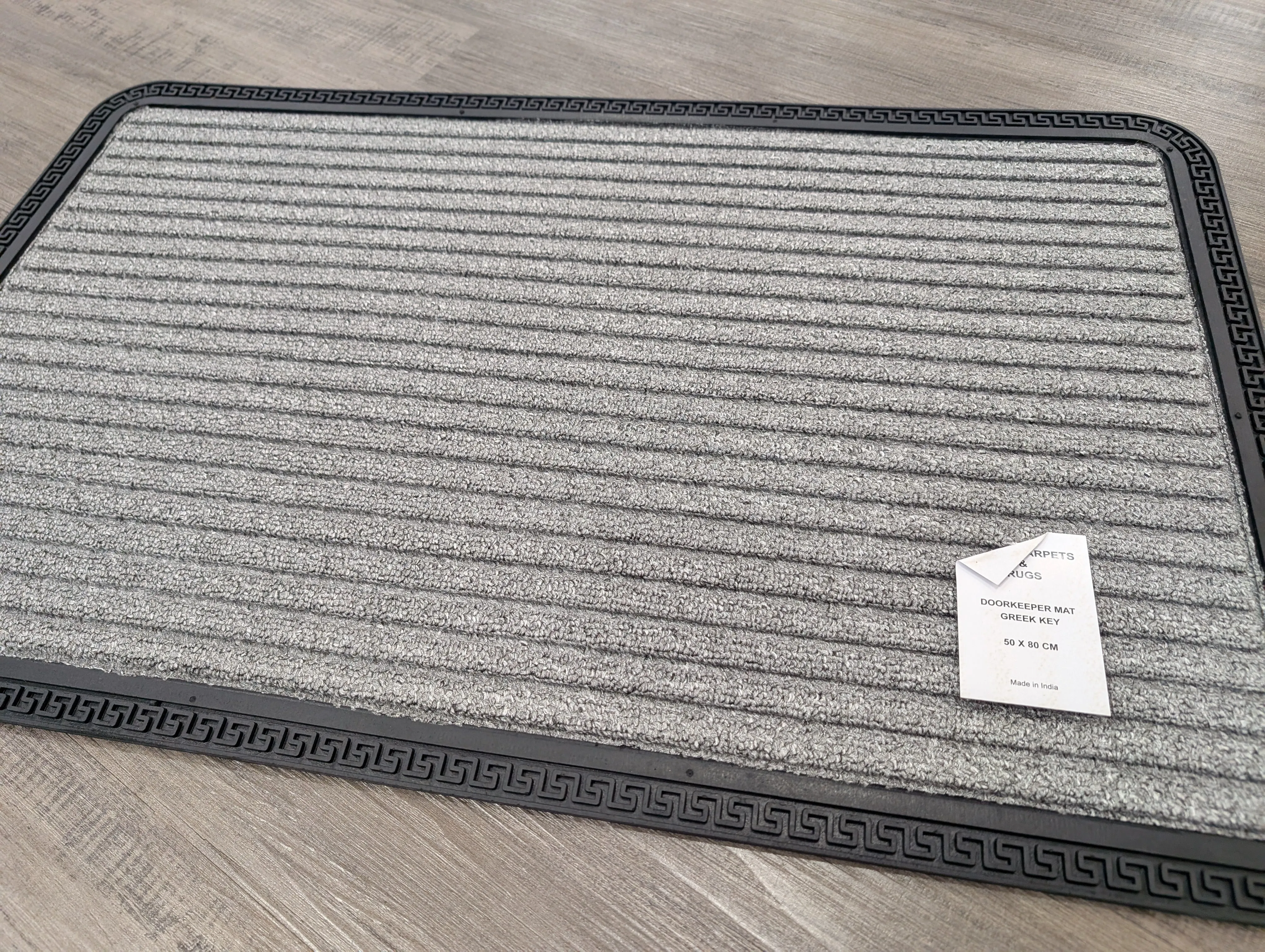 Outdoor Mat silver Greek Border