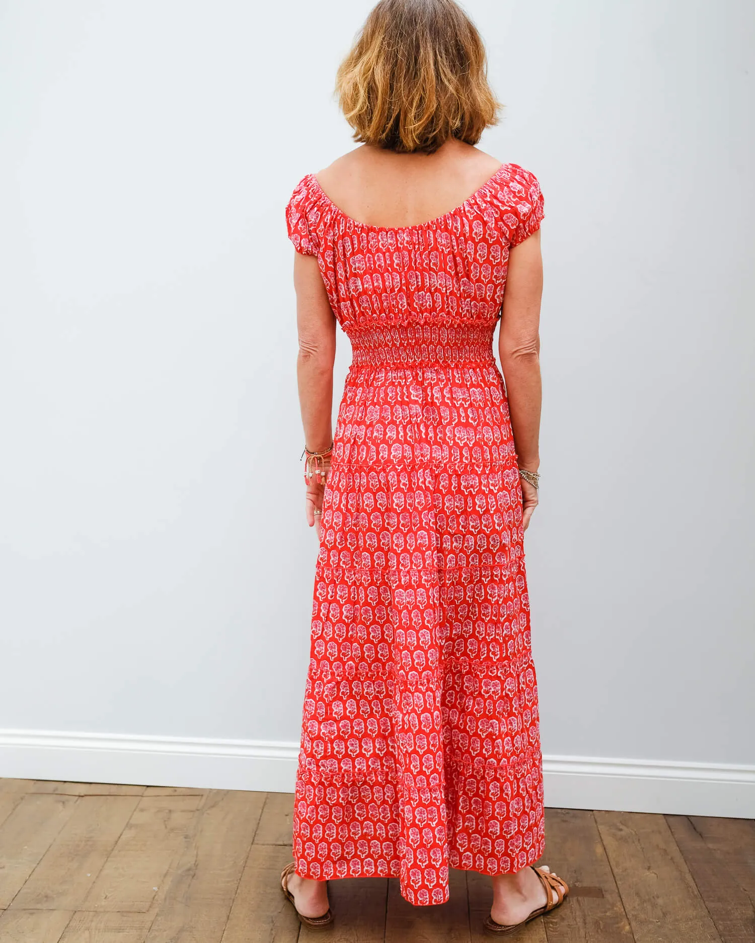 PCP Rah rah long dress in ruby daisy