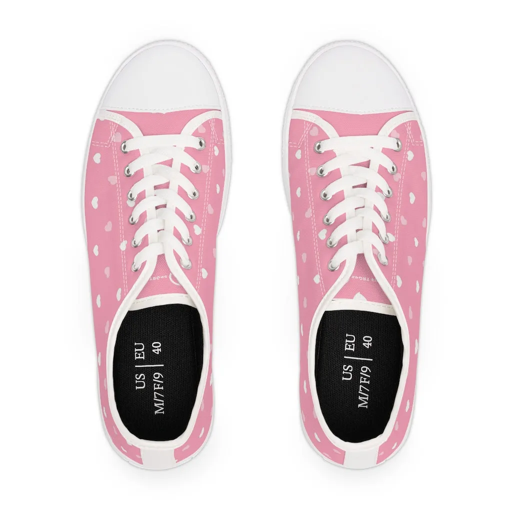 Pink Hearts Women's Low Top Sneakers