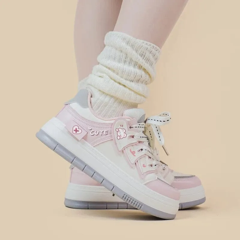 Pretty Pastel Cute Bunny Casual Sneakers - Unisex