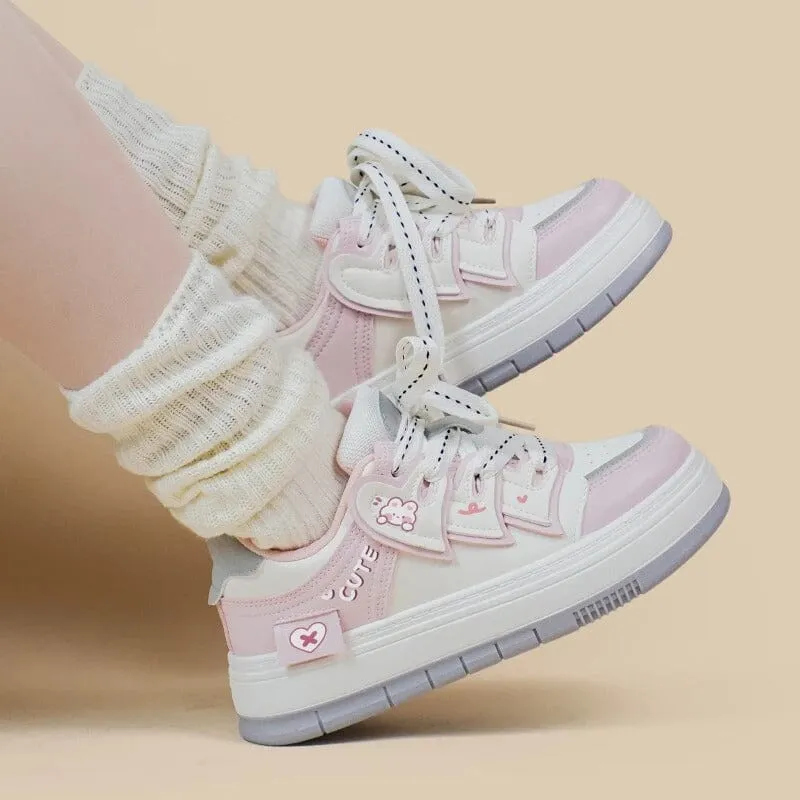 Pretty Pastel Cute Bunny Casual Sneakers - Unisex