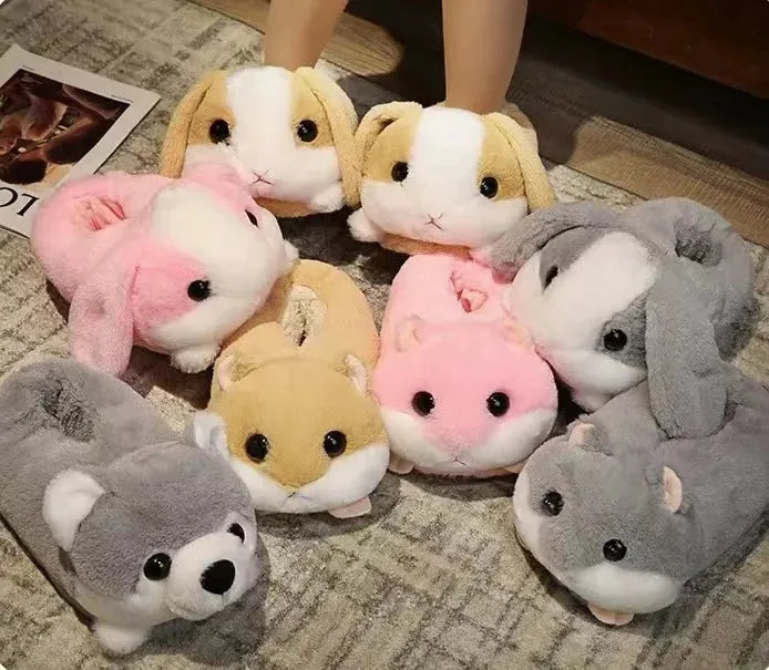 Rabbit Plush Slippers