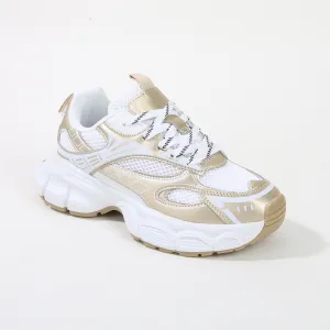 Ramona Metallic Gold Chunky Sole Sneakers
