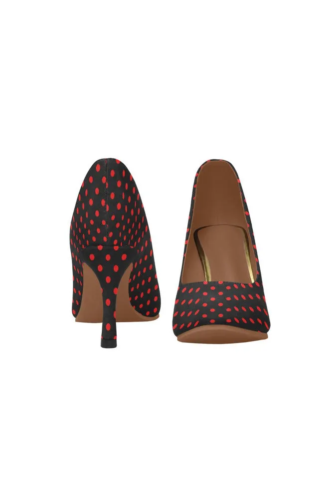 Red Polka-dot High Heels