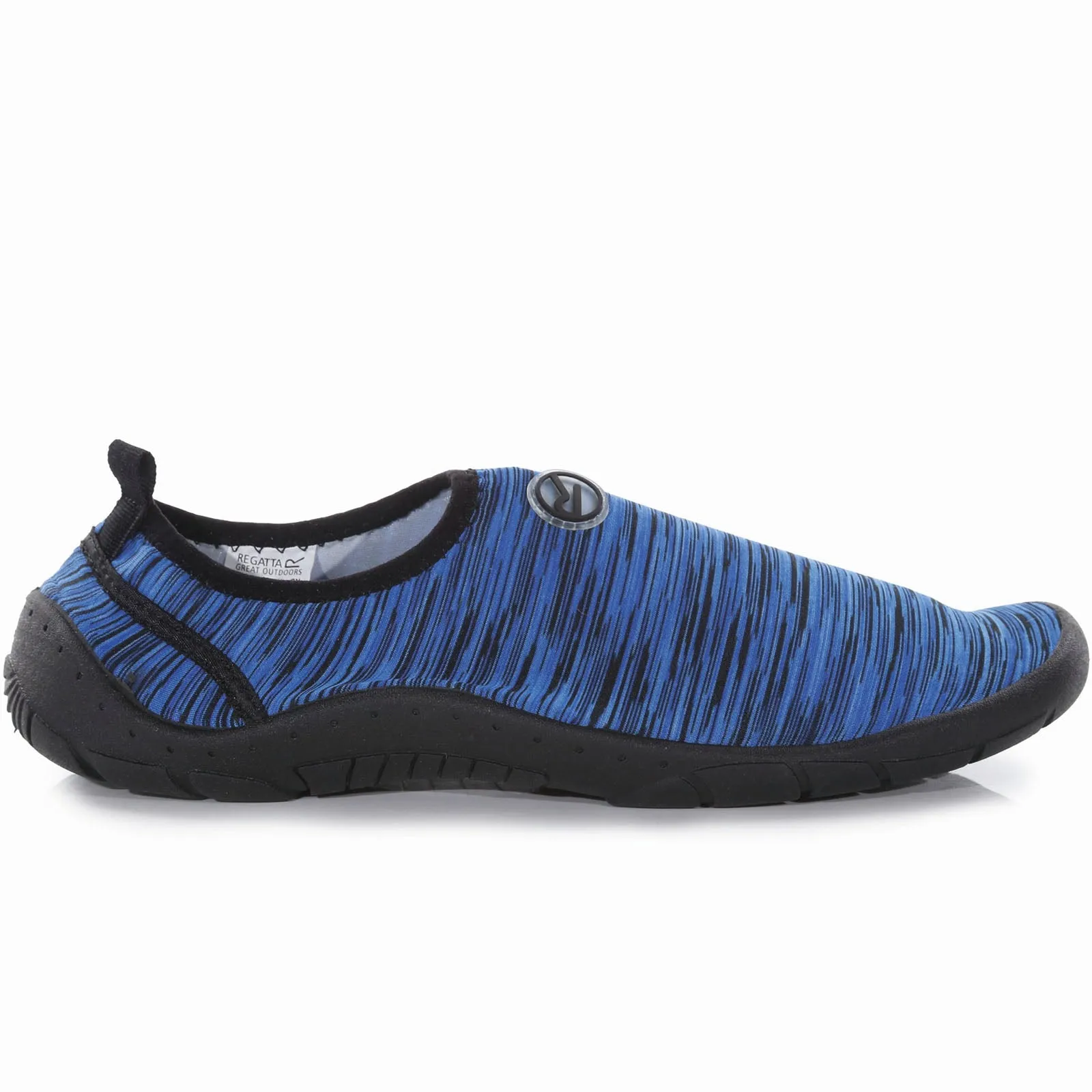 Regatta Mens Jetty Slip On Slip Resistant Cushioned Aqua Shoes - Navy Marl