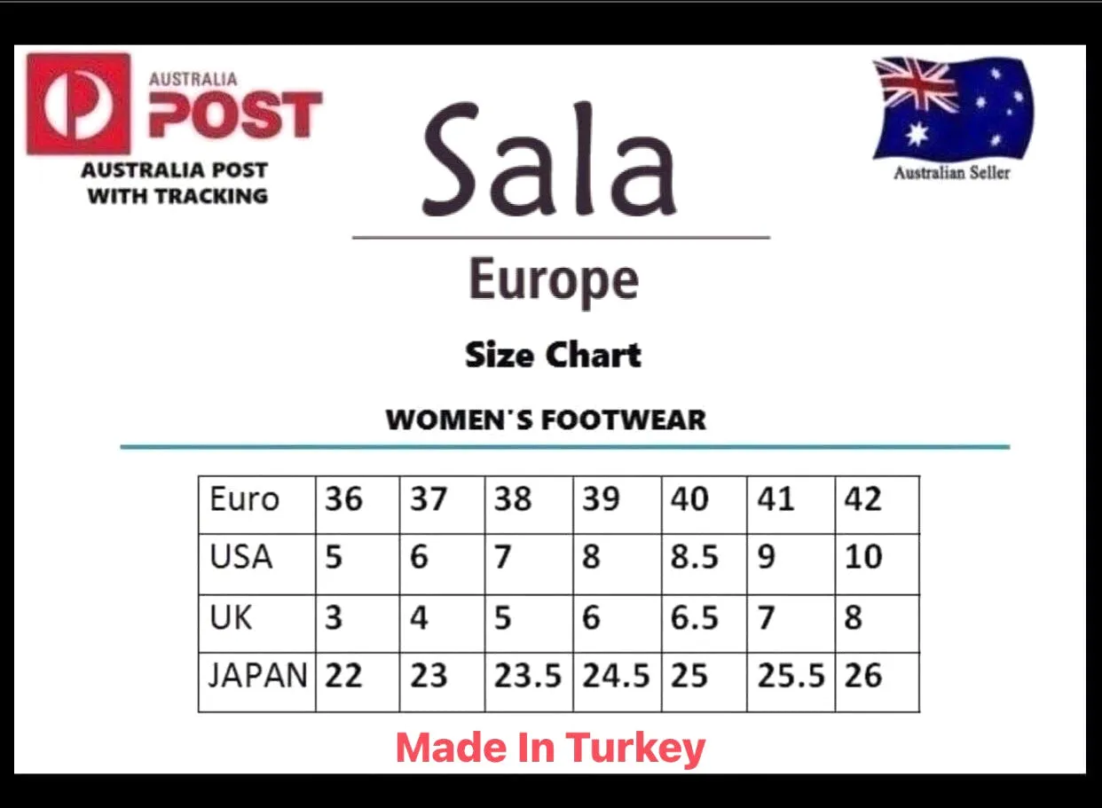 Sala Europe Norwich Black Open Toe Zip Court Shoe Made In Turkey