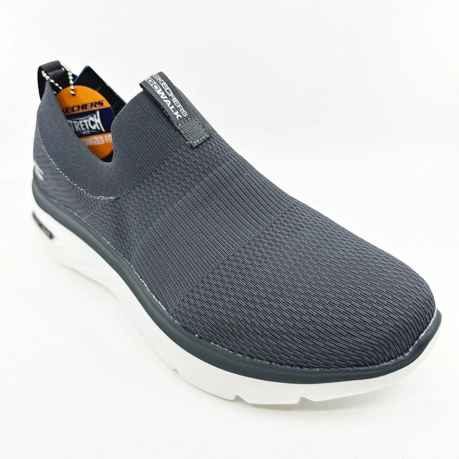 Skechers Go Walk Hyper Burst Manchester Charcoal Mens Size 9.5 Slip On Sneakers