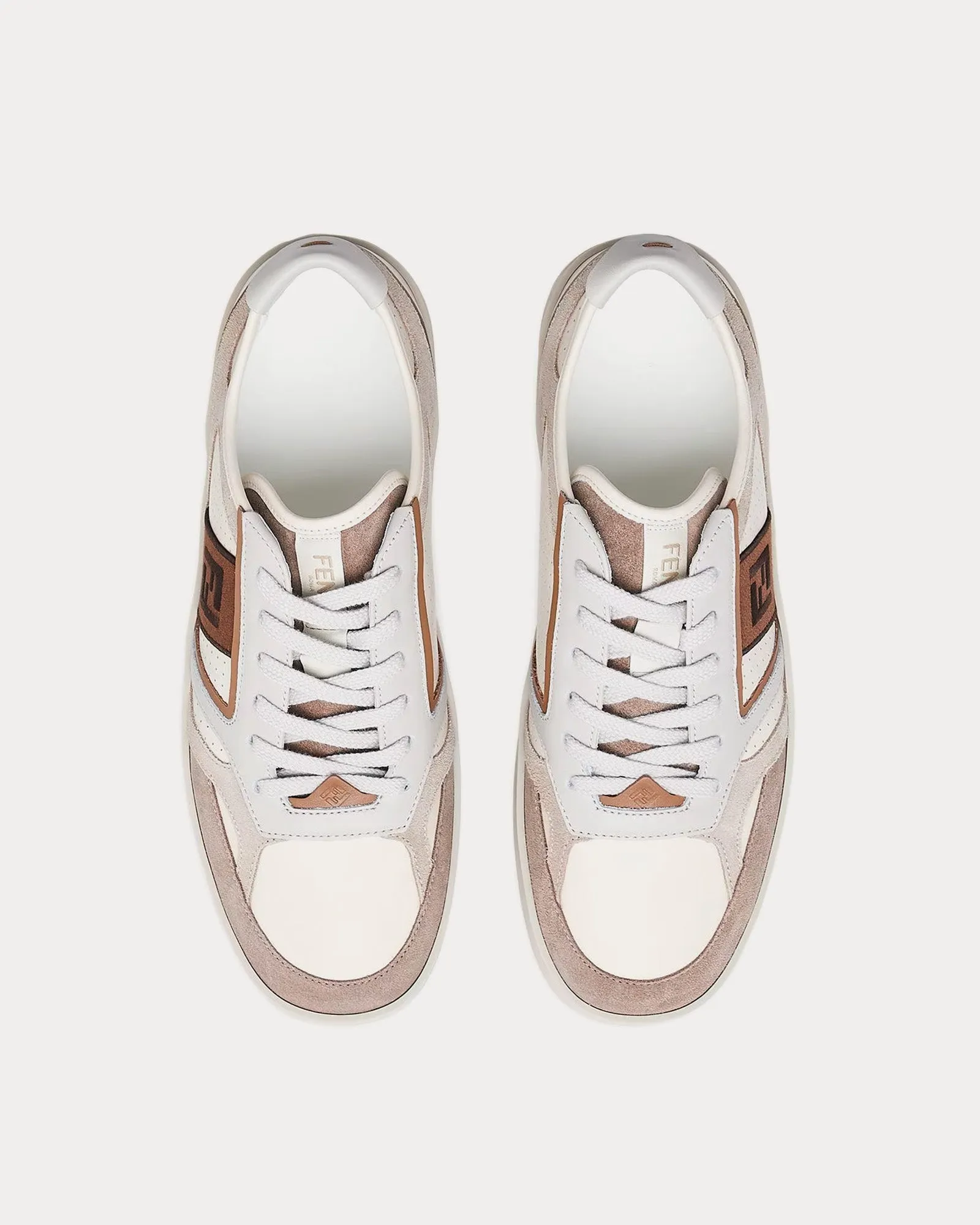 Step Leather Beige Low Top Sneakers
