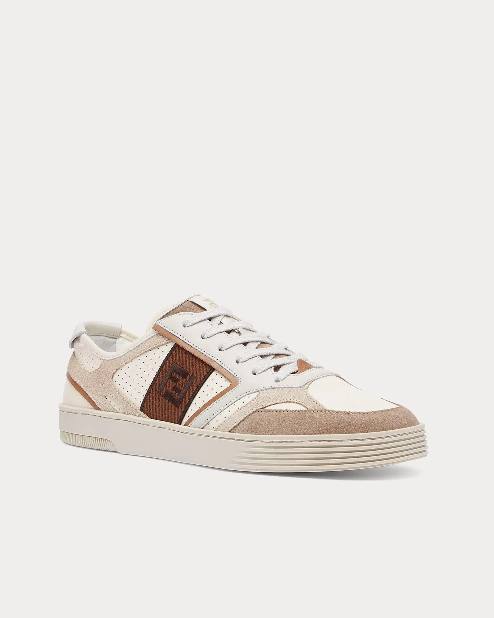 Step Leather Beige Low Top Sneakers