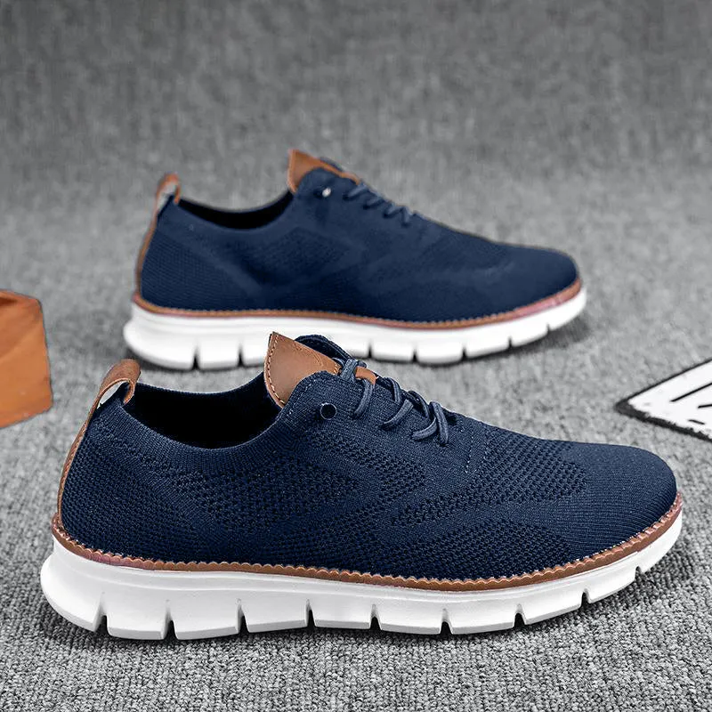 Super Comfy breathable Orthopedic Mesh Sneakers For Wide Feet - Dark Blue