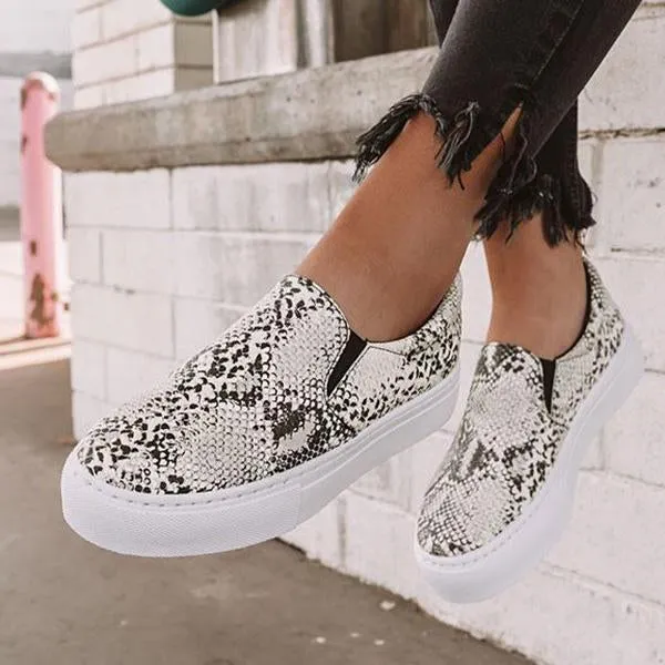 The Linden Snake Print Sneaker