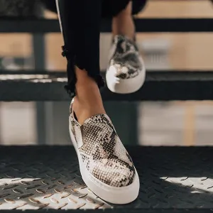The Linden Snake Print Sneaker