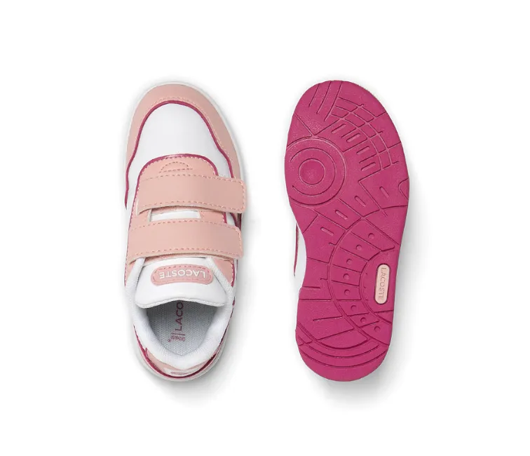 Toddlers Lacoste T-Clip 223 4 SUI (White/Light Pink)