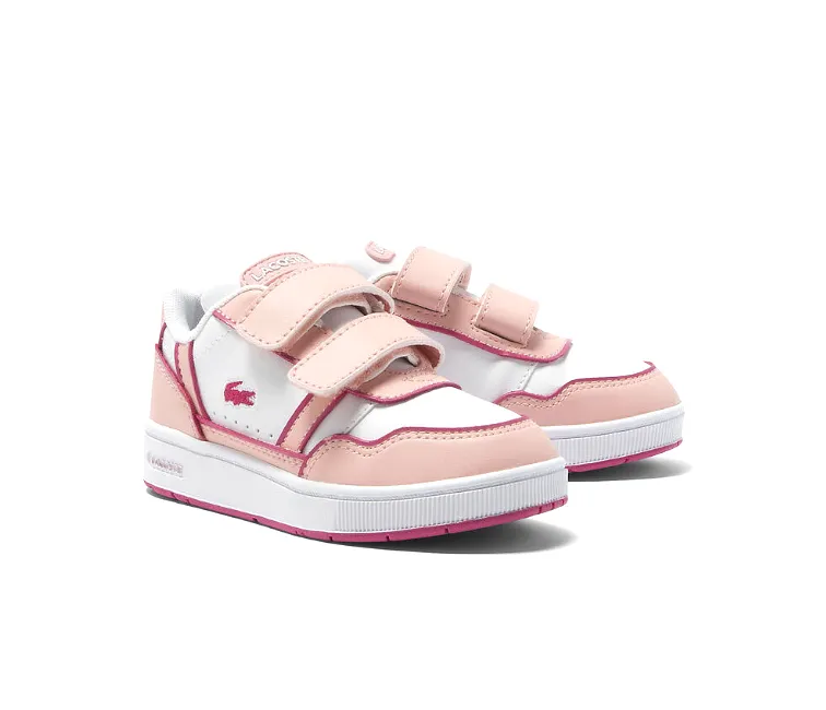 Toddlers Lacoste T-Clip 223 4 SUI (White/Light Pink)