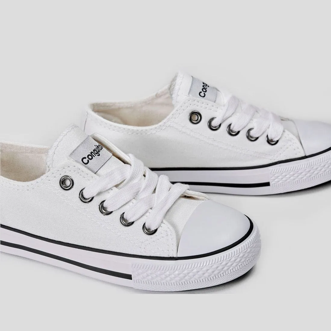 Unisex Canvas White Sneakers