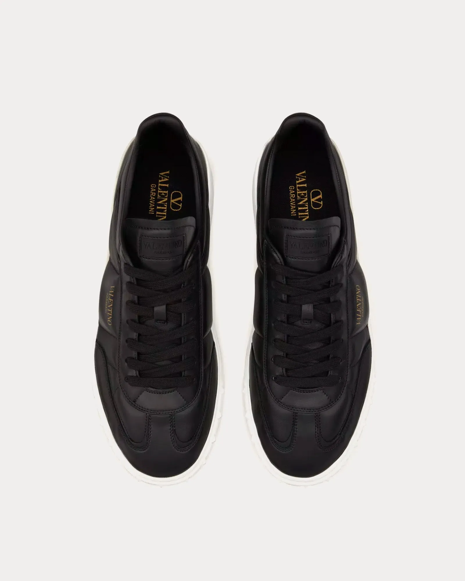 Upvillage Nappa Leather Black Low Top Sneakers