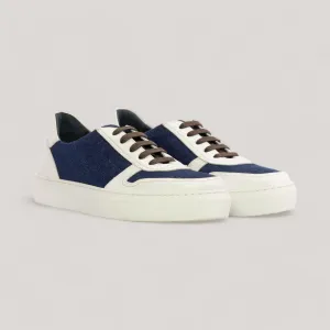 VERVE | Low Top Trainer -Blue Denim & White | Women's