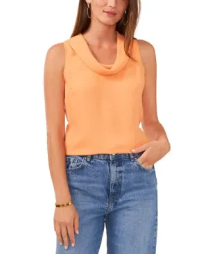 Vince Camuto Women's Cowlneck Top In Warm Orange