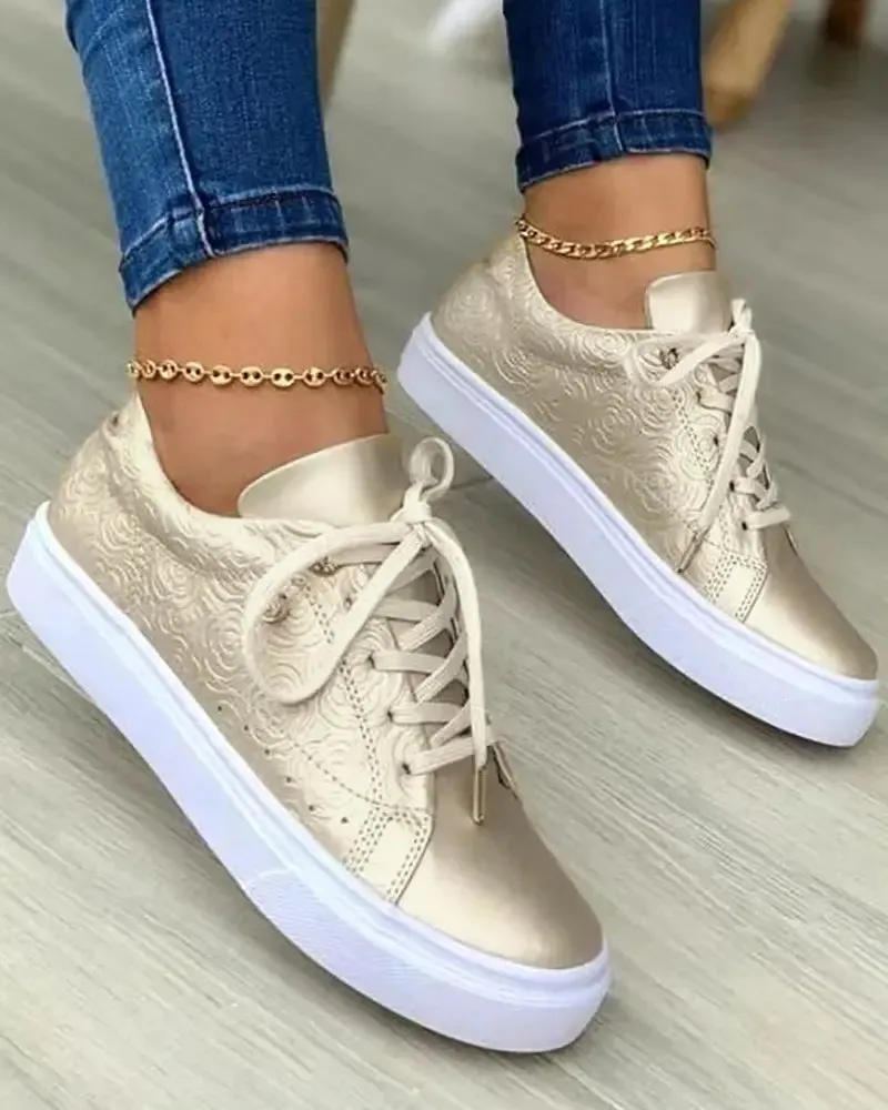 Vrouwen Fashion Low Top Outdoor lace Up Comfort Casual Skateboard Running Schoenen