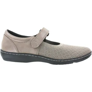 Women's Aetrex Helen Knit Taupe Grey Fabric