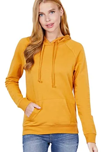 Women's PLUS SIZE Casual Drawstring Kangaroo Pocket Hooded Sweatshirt