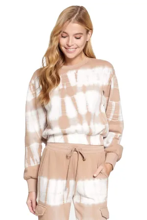 Women's Tie Dye Casual Cotton Pullon Sweatshirt Tops
