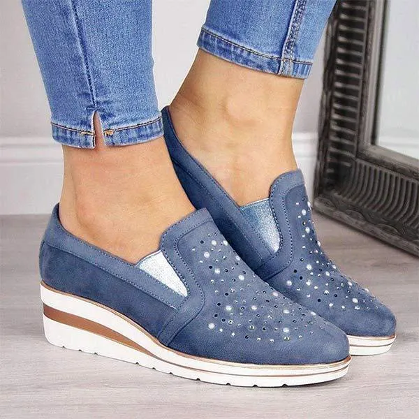 Women'S Wedge Slip-On Sneakers 76025968C