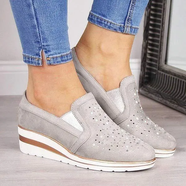Women'S Wedge Slip-On Sneakers 76025968C